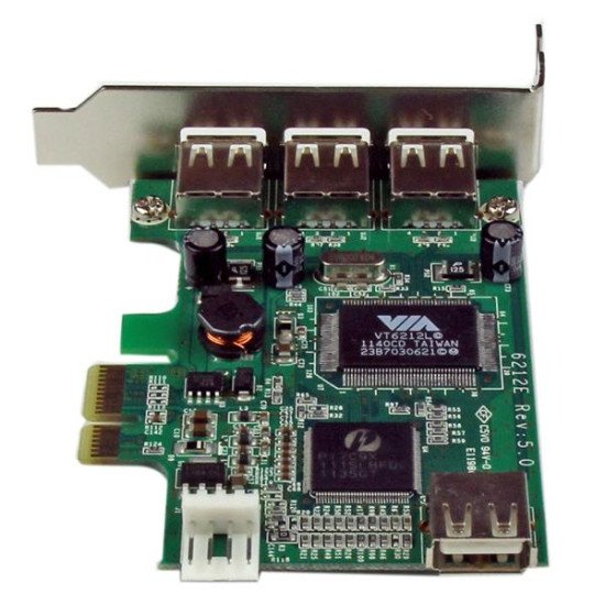 StarTech.com Carte Adaptateur PCI Express vers 4 Ports USB 2.0 - Carte PCIe Interne Externe