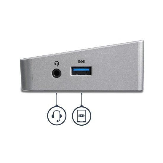 StarTech.com Station d'accueil USB-C triple affichage 4K pour PC portable - 2x DP 1x HDMI - Power Delivery
