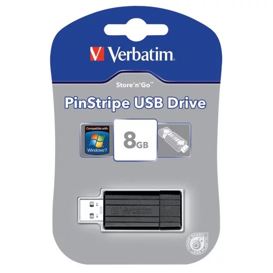 Verbatim PinStripe clé USB 2.0 8 Go Verbatim PinStripe clé USB 2.0 8 Go