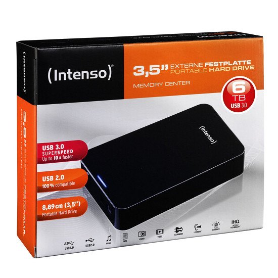 Intenso Memory Center disque dur externe 6000 Go Noir