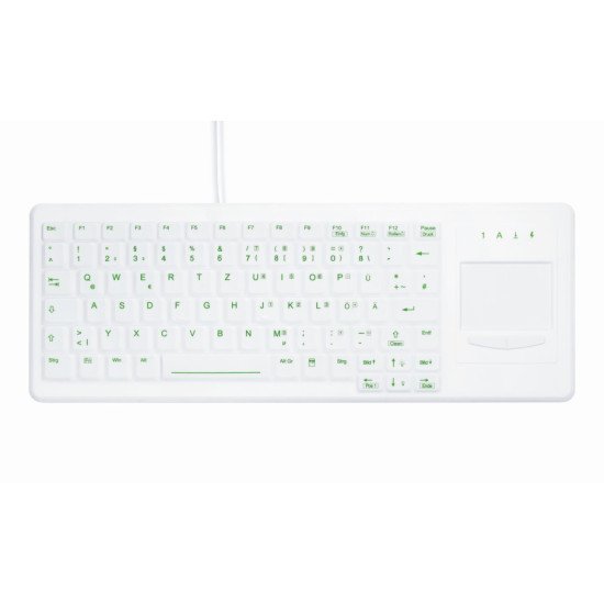 Active Key AK-C4400 clavier USB + PS/2 Allemand Blanc