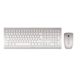 CHERRY DW 8000 clavier sans fil QWERTZ DE Argent, Blanc