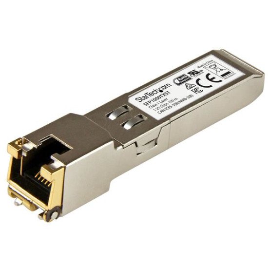 StarTech.com Module de transceiver SFP 1000Base-TX Gigabit RJ45 en cuivre - Conforme aux normes MSA - 100 m