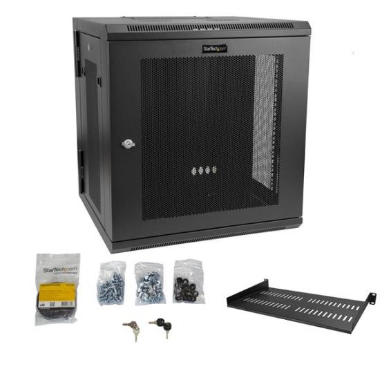 StarTech.com RK1224WALHM étagère 12U Rack monté sur le mur Noir