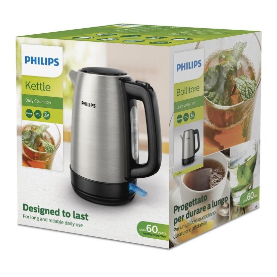 Philips Daily Collection HD9350/90 Bouilloire, couvercle à ressort, voyant lumineux