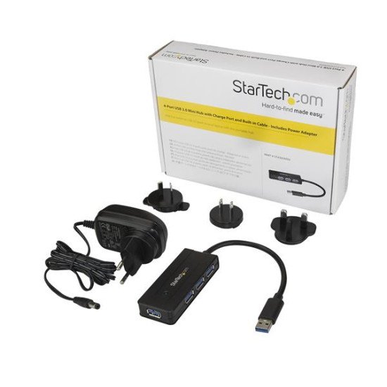 StarTech.com Hub USB 3.0 à 4 ports - Mini hub avec port de charge
