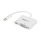 StarTech.com Adaptateur USB-C vers DVI avec USB Power Delivery - 1920x1200 - Blanc