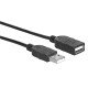 Manhattan Rallonge USB-A vers USB-A, 1 m, mâle vers femelle, 480 Mbit/s (USB 2.0), noir, garantie à vie, équivalent à USBEXTAA3BK