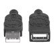 Manhattan Rallonge USB-A vers USB-A, 1 m, mâle vers femelle, 480 Mbit/s (USB 2.0), noir, garantie à vie, équivalent à USBEXTAA3BK