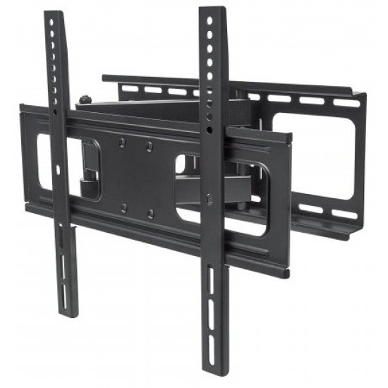 Manhattan Support mural pour TV/moniteurs (Bras articulé), écrans 32" à 55", Compatibilité VESA : de 200x200 à 400x400 mm (vérifiez les dimensions des quatre trous de fixation à l'arrière), charge max. 50 kg, noir