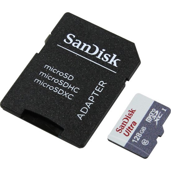 Sandisk Ultra MicroSDXC UHS-I + SD Adapter mémoire flash 128 Go Classe 10