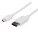 StarTech.com Câble adaptateur USB C vers DisplayPort de 1,8 m - 4K 60 Hz - Blanc