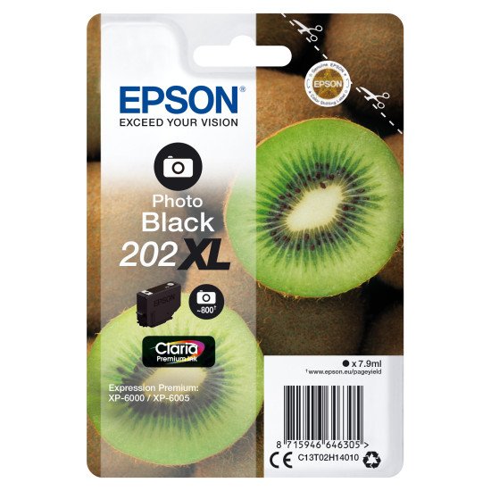 Epson Singlepack Photo Black 202XL Claria Premium Ink