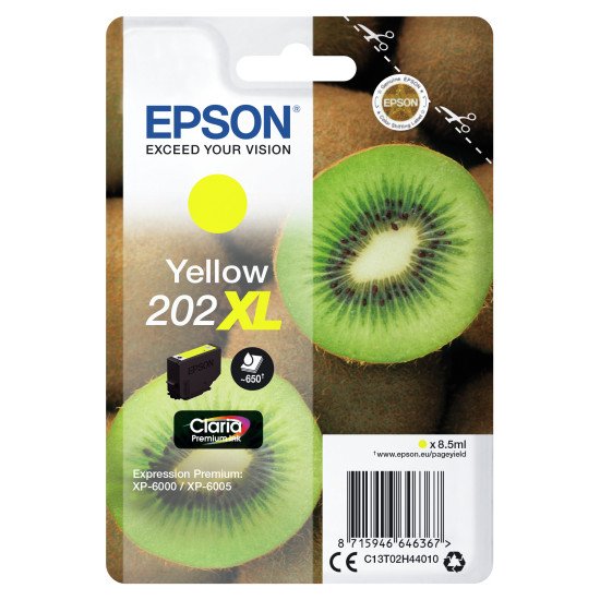 Epson Singlepack Yellow 202XL Claria Premium Ink