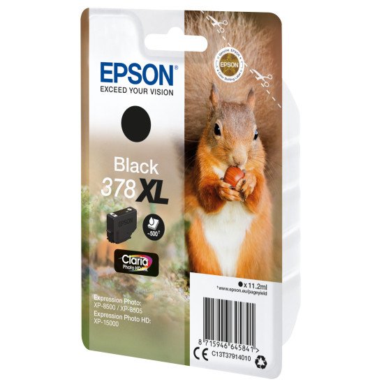 Epson Singlepack Black 378XL Claria Photo HD Ink