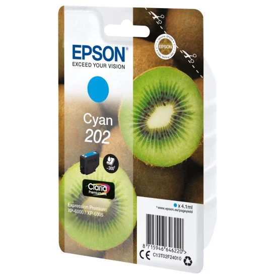 Epson Singlepack Cyan 202 Claria Premium Ink Epson Singlepack Cyan 202 Claria Premium Ink