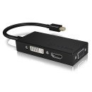 ICY BOX IB-AC1032 Mini DisplayPort DVI-D + VGA (D-Sub) + HDMI Noir