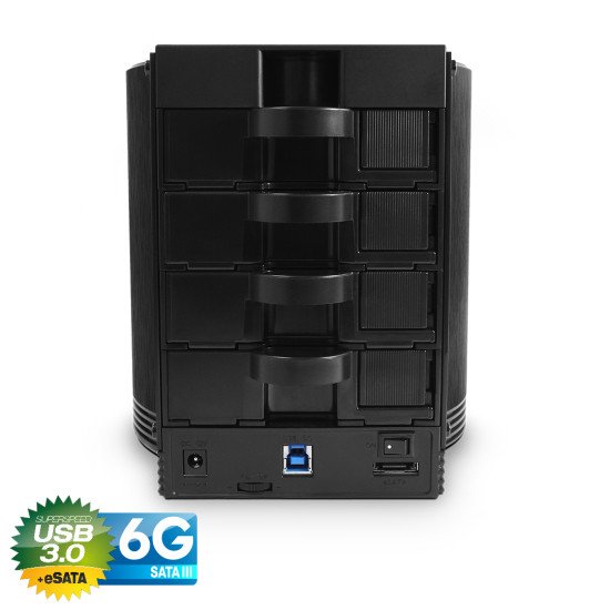 Fantec SQ-35U3e-6G Boîtier HDD Noir 3.5"