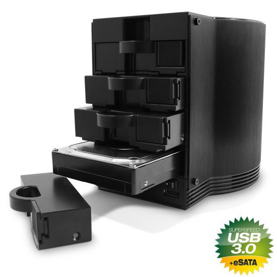 Fantec SQ-35U3e-6G Boîtier HDD Noir 3.5"