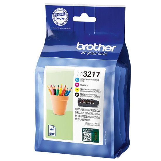 Brother LC-3217VAL cartouche d'encre Original Noir, Cyan, Magenta, Jaune Multipack