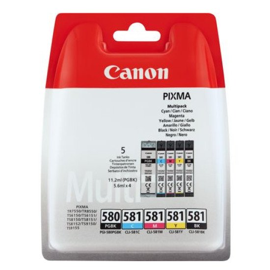 Canon 2024C006 cartouche d'encre Original Noir, Cyan, Magenta, Jaune Multipack 5 pièce(s)