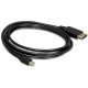 DeLOCK mini DP/DP 1.2 2 m Mini DisplayPort DisplayPort Noir