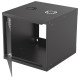 Intellinet Armoire réseau murale 19" (basique), 9U, profondeur 560 mm, noire, en kit, charge max. 50 kg, profondeur utile 500 mm, porte en verre, fixations murales non incluses