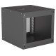 Intellinet Armoire réseau murale 19" (basique), 9U, profondeur 560 mm, noire, en kit, charge max. 50 kg, profondeur utile 500 mm, porte en verre, fixations murales non incluses