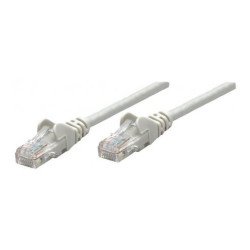 Intellinet Câble patch réseau Cat6A, 50 m, gris, cuivre, S/FTP, LSOH/LSZH, PVC, RJ45, contacts plaqués or, anti-accroc, avec manchon, garantie à vie