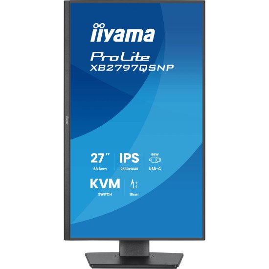 iiyama ProLite XB2797QSNP-B1 écran PC 68,6 cm (27") 2560 x 1440 pixels Quad HD LED Noir