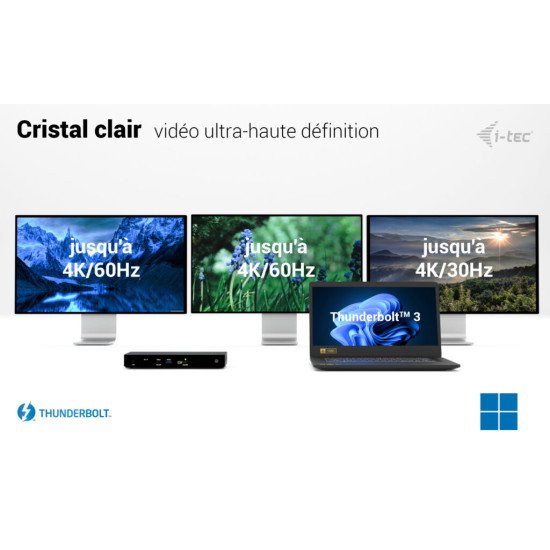 i-tec Thunderbolt4 Triple Display Docking Station + Power Delivery 96W i-tec Thunderbolt4 Triple Display Docking Station + Power Delivery 96W