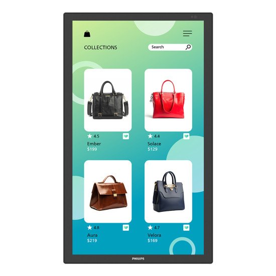 Philips 3000 series 32BDL3751T/00 Écran d'affichage dynamique Écran plat interactif 80 cm (31.5") LCD Wifi 350 cd/m² Full HD Noir Écran tactile Intégré dans le processeur Android 24/7 Philips 3000 series 32BDL3751T/00 Écran d'affichage dynamique Écran plat interactif 80 cm (31.5") LCD Wifi 350 cd/m² Full HD Noir Écran tactile Intégré dans le processeur Android 24/7