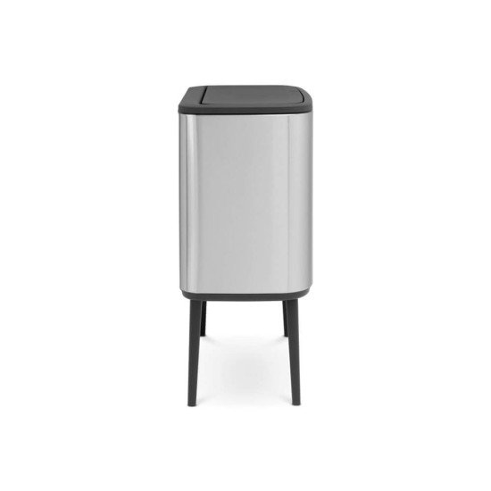 Brabantia 316081 poubelle 33 L Rectangulaire Acier inoxydable Noir, Acier inoxydable