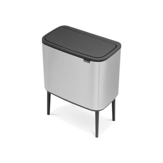 Brabantia 316081 poubelle 33 L Rectangulaire Acier inoxydable Noir, Acier inoxydable