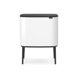 Brabantia 313523 poubelle 33 L Rectangulaire Acier inoxydable Noir, Blanc Brabantia 313523 poubelle 33 L Rectangulaire Acier inoxydable Noir, Blanc