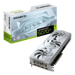 GIGABYTE GeForce RTX 5070 Ti EAGLE OC ICE SFF 16G Carte Graphique - 16 Go GDDR7, 256 bits, PCI-E 5.0, 2542 MHz Core Clock, 3 x DP 2.1a, 1 x HDMI 2.1b, NVIDIA DLSS 4, GV-N507TEAGLEOC ICE-16GD GIGABYTE GeForce RTX 5070 Ti EAGLE OC ICE SFF 16G Carte Graphique - 16 Go GDDR7, 256 bits, PCI-E 5.0, 2542 MHz Core Clock, 3 x DP 2.1a, 1 x HDMI 2.1b, NVIDIA DLSS 4, GV-N507TEAGLEOC ICE-16GD
