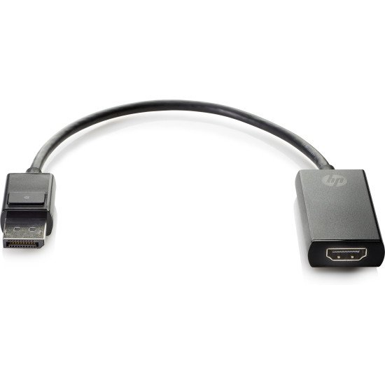 HP 2JA63AA câble vidéo et adaptateur DisplayPort HDMI Type A (Standard) Noir