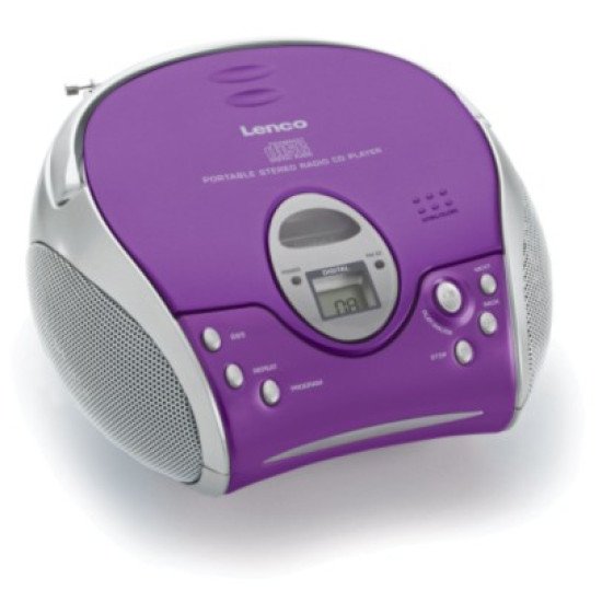 Lenco SCD-24 Lecteur CD portable Violet, Argent