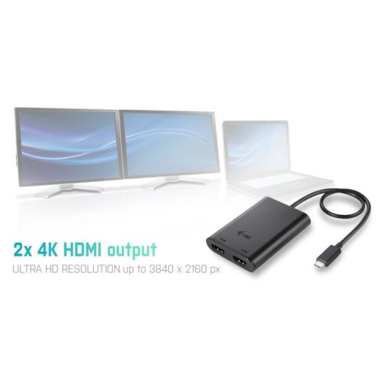 i-tec USB-C 3.1 Dual 4K HDMI Video Adapter Adaptateur vidéo