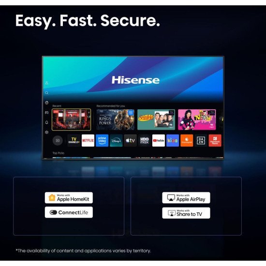 Hisense 32A49S 81,3 cm (32") HD Smart TV Wifi Noir