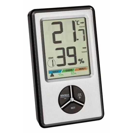 TFA-Dostmann 30.5045.54 station météo numérique Noir, Argent Batterie TFA-Dostmann 30.5045.54 station météo numérique Noir, Argent Batterie