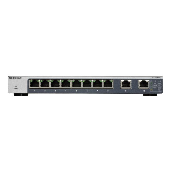 Netgear GS110MX Non-géré 10G Ethernet (100/1000/10000) Noir