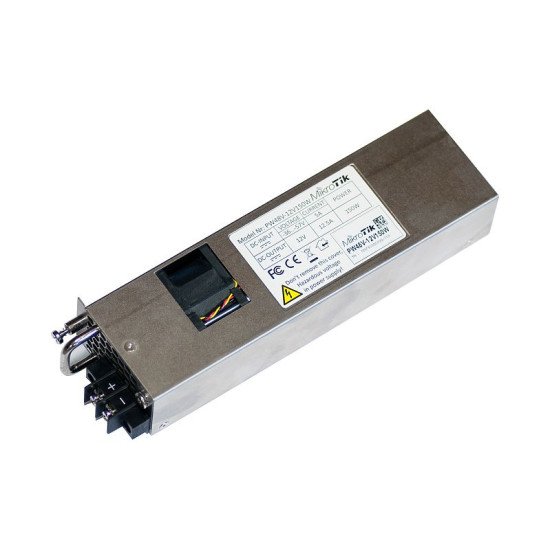 Mikrotik PW48V-12V150W adaptateur de puissance & onduleur 150 W Noir, Gris, Argent Mikrotik PW48V-12V150W adaptateur de puissance & onduleur 150 W Noir, Gris, Argent