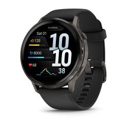 Garmin Venu 4 3,56 cm (1.4") AMOLED 45 mm Numérique 454 x 454 pixels Écran tactile Noir Wifi GPS (satellite)