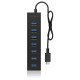 ICY BOX IB-HUB1700-C3 hub & concentrateur USB 3.2 Gen 1 (3.1 Gen 1) Type-C 5000 Mbit/s Noir ICY BOX IB-HUB1700-C3 hub & concentrateur USB 3.2 Gen 1 (3.1 Gen 1) Type-C 5000 Mbit/s Noir