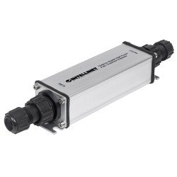Intellinet Répéteur-extenseur PoE+ Gigabit extérieur haute puissance, IEEE 802.3at/af, portée jusqu'à 100 m, métal, IP65, Alimentation par Ethernet, Power Over Ethernet, garantie de 3 ans