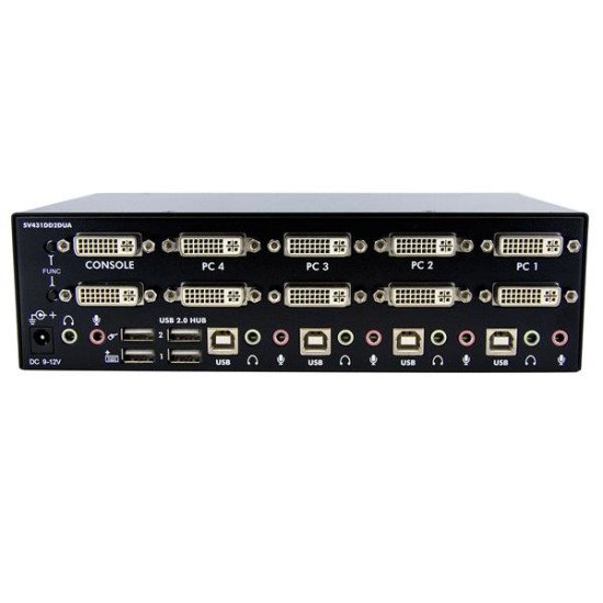 StarTech.com Switch KVM USB 2 Ecrans DVI pour 4 Ordinateurs