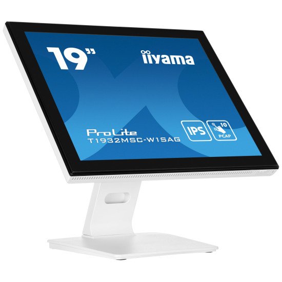 iiyama ProLite T1932MSC-W1SAG écran PC 48,3 cm (19") 1280 x 1024 pixels Full HD LED Écran tactile Dessus de table Blanc
