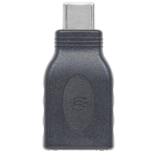 Manhattan Adaptateur USB-C vers USB-A, mâle vers femelle, 5 Gbit/s (USB 3.2 Gen 1 / USB 3.0), noir, garantie à vie, équivalent à USB31CAADG
