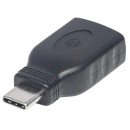 Manhattan Adaptateur USB-C vers USB-A, mâle vers femelle, 5 Gbit/s (USB 3.2 Gen 1 / USB 3.0), noir, garantie à vie, équivalent à USB31CAADG
